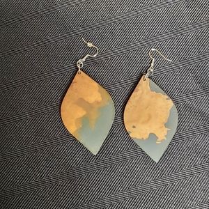 Handmade Wooden & Resin Earrings